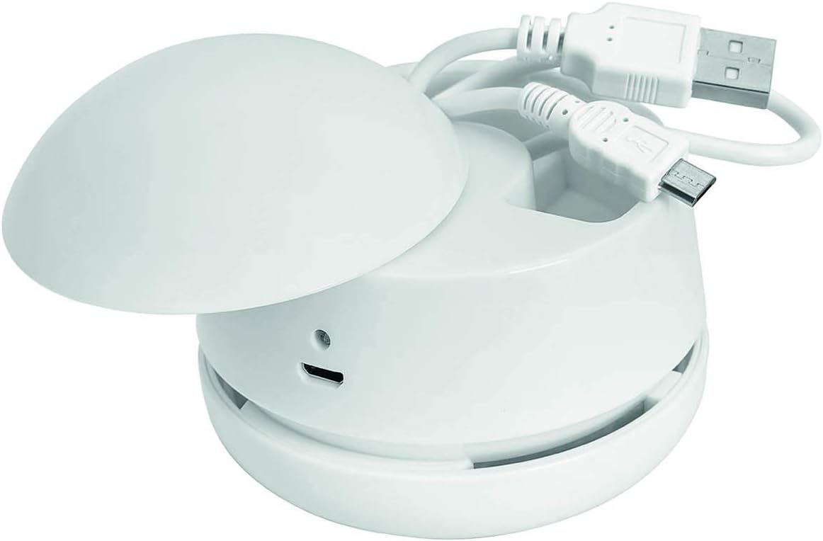 WEDO 20520200 W2D2 Rechargeable Table Vacuum Cleaner with USB Cable, 1 Piece, Rechargeable, White, 1 Stück | wiederaufladbar