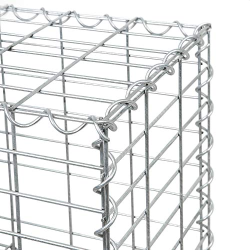 Toolerando Gabione Steinkorb Gabionenzaun Gitterkorb Steinkorb Drahtkorb, 100 x 80 x 30 cm, inkl. Distanzhalter – Bild 5
