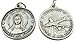 Religious Gifts Silver Toned Base Our Lady of Loreto Protect My Flight Medal, 1 Inch