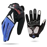 HuwaiH Cycling Gloves Mountain Bike Gloves Anti-slip Shock-absorbing Pad Biking Gloves Bicycle Road Racing Riding Gloves Half Finger Breathable Cycle Gloves For Men And Women