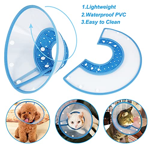 Vivifying Dog Cones For Small Dogs, Adjustable 8-9.6 Inches Soft Lightweight Elizabethan Collar For Small Dogs And Large Cats To Stop Licking Wounds After Surgery(Red