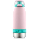 Ello Emma 14oz Vacuum Insulated Stainless Steel Kids Water Bottle with Straw and Built-in Carrying Handle and Leak-Proof Locking Lid for School Backpack, Lunchbox and Outdoor Sports