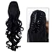 Miss U Hair Girl's 20" Long Curly Claw Jaw Ponytail Clip On Hair Extensions Hairpiece P10 (A02 Dark brown)