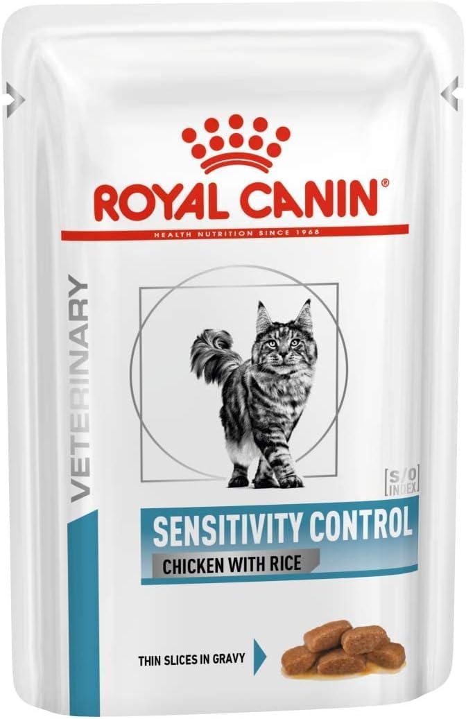 Royal Canin Veterinary Sensitivity Control | 12 x 85 g | Complete Adult Cat Food | to Reduce Nutrient Intolerance Symptoms | Chunks in Sauce