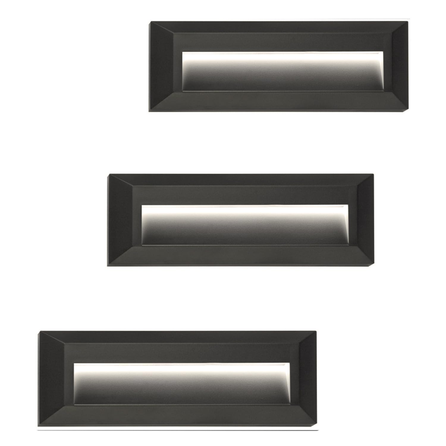 Photo 1 of ZONK LED Step Lights 110-240V OutdoorIndoor Stair Lights, Waterproof IP65 2W 4000K Lighting for Stairs, Hallway, Pathway, Porch (Non-Dimmable, Easy Install), 3Pack