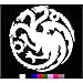 Game of Thrones House Targaryen Khaleesi Dragons Logo Vinyl Sticker Decal HBO for Car Truck Mac (5.5
