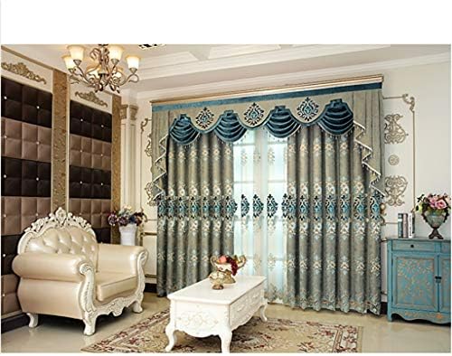 FPigSHS Curtain Window Curtain Gauze Shading Cloth Pleated Blinds Blackout Curtains, Bedroom Living Room Balcony Embroidered Decorative Window (Color : C, Size : 23.7m)