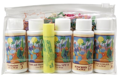 Cosmetic Travel Bag - Five - 1 oz. Skin Care - Plus Lipkist - Lipbalm - Skincare - Skin Care Idea - Soothing - Moisturizing - Great Gift For Anyone - Any Occasion - Birthday - Holiday