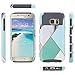 ULAK S7 Case, Galaxy S7 Case, Hybrid Case for Samsung Galaxy S7 2016 Release 2-Piece Dual Layer Style Hard Cover (Mint Geometric Marble) Will not Fit S7 Edge