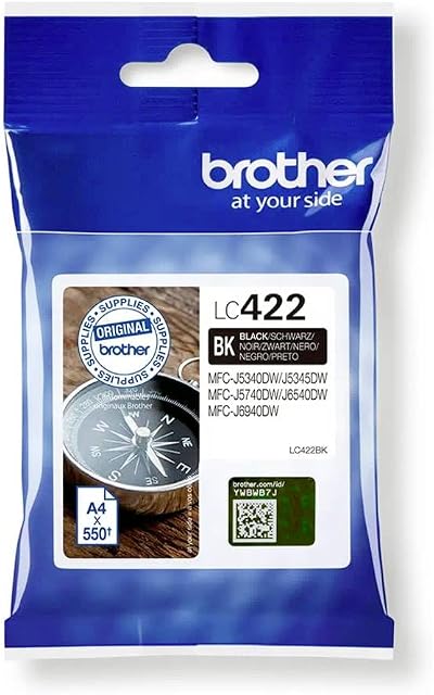 Brother LC422BK Inkjet Cartridge Black Standard Yield One Pack