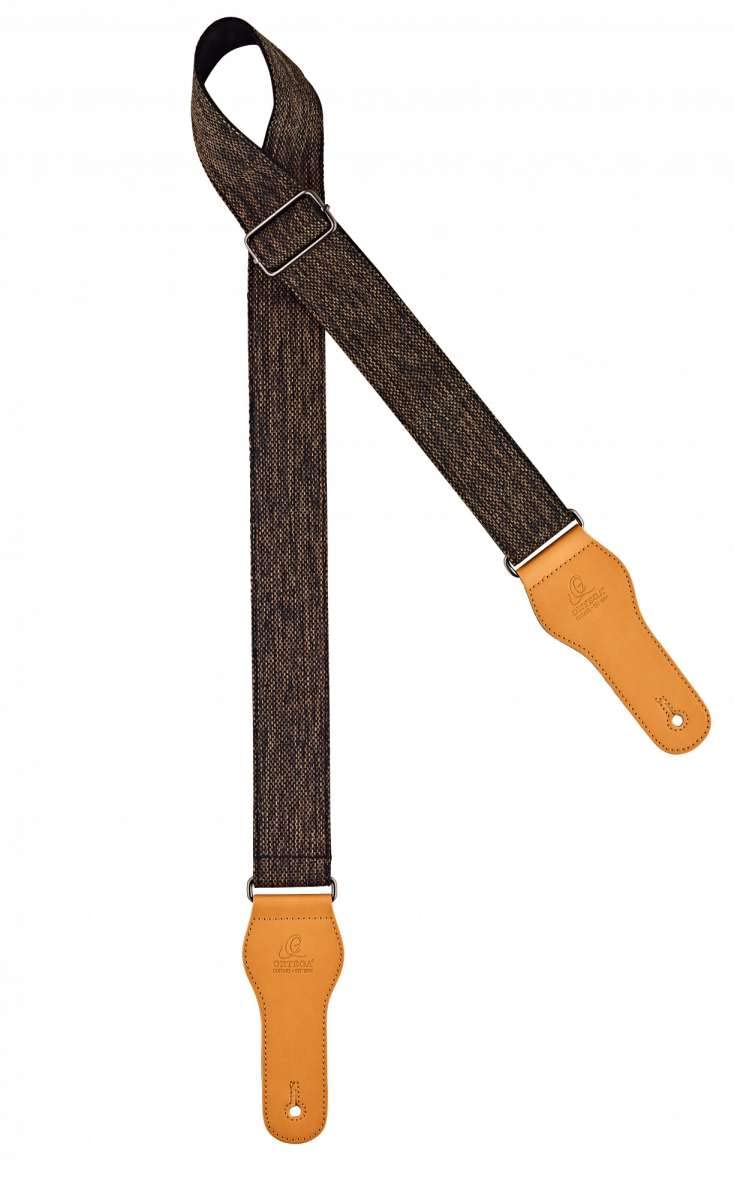 Ortega Guitars Adjustable Guitar Strap – Acoustic Guitar / Bass, Electric Guitar / Bass – Casual Series – Cotton, Dark (OCS-200)