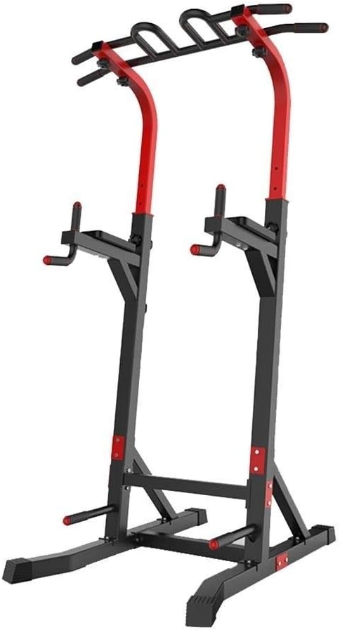 LLSZ Pull Up & Dip Station Dip Stand Power Tower Adjustable Height Multi-Functional Home Strength Training Fitness Workout Station
