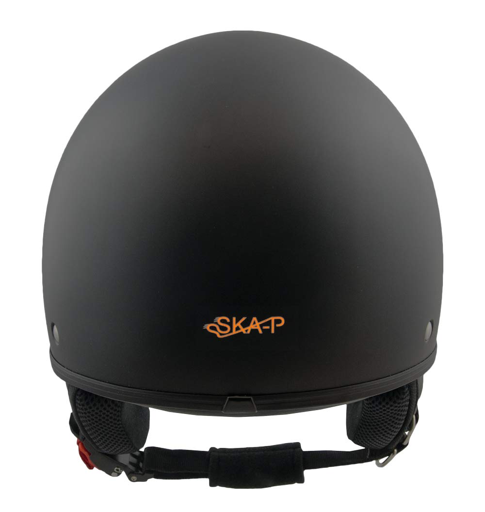 Casque Moto Demi-jet SKA-P Zen Basic Noir - Taille XL (60 Cm), Visière Transparente, Homologation ECE 22.06