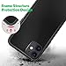 Mkeke Compatible for iPhone 11 Case, Black Shock Absorption Bumpers Cases for 6.1 Inch - Black