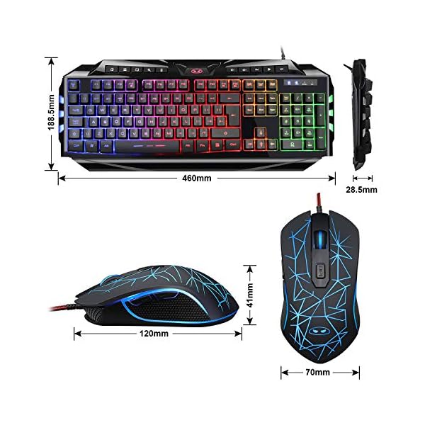 Gaming-Keyboard-and-Mouse-set-UK-Layout-Rainbow-LED-Backlit-Ergonomic-Wired-Keyboard-Mouse-Combo Gaming Keyboard and Mouse set UK Layout Rainbow LED Backlit Ergonomic Wired Keyboard Mouse Combo