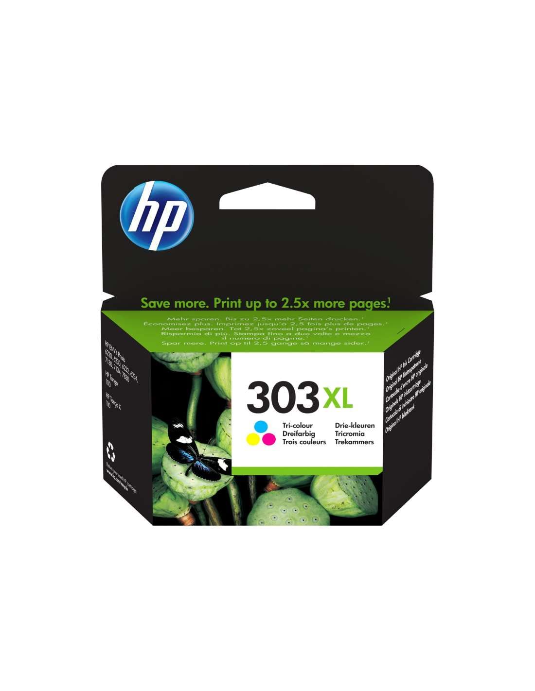 HP 303XL - 10 ml - High Yield - colour (cyan, magenta, yellow) - original - ink cartridge - for Envy Photo 62XX, Photo 71XX, Photo 78XX, Tango
