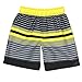 Batman Boys Swim Trunks and Rash Guard Set (3T, Grey/Black)