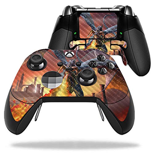 MightySkins Carbon Fiber Skin for Microsoft Xbox One Elite Controller - Line of…