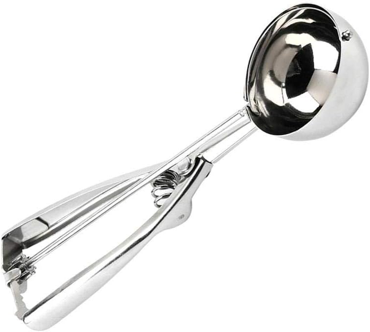 ADHG Stainless Steel Ice Cream Scoop Scooper with Trigger Spring Handle