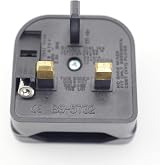 Casoter EU to UK Plug Adaptor 5A Fuse 2-Pin to 3-Pin 3 Pack Black view 7