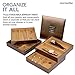 Stackable Jewelry Organizer Trays & Lid for Jewelry Showcase Display & Jewelry Storage Holder for Earrings, Bracelets, Necklaces & Rings - Set of 4