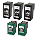 LxTek Remanufactured Ink Cartridge Replacement For HP 96 & HP 97 (3 Black | 2 Tri-Color) C8767WN C9363WN