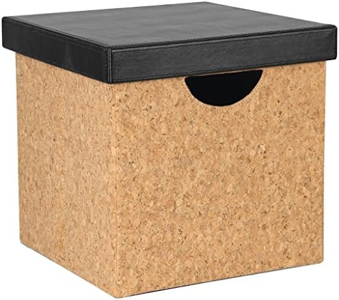 Vox Furniture Fabric Clothing Storage Bins Decorative Foldable Storage Cubes Storage Boxes Baskets SpaceSaving &amp; Light Weight for Travel (21 liter, Cork)