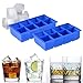 Beety 8 Cavity Jumbo Huge Cubes Silicone Ice Cube Tray Mold, Set of 2 - Keeps Drinks Cold For Hours - Lifetime Guarantee