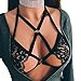 liwei18 Women's Harness Body Bra Black Belt Elastic Cupless Cage Bra Bralette Crop Top