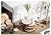 Bettewoo 50 pcs 1.5-2 inches Unfinished Natural Wood Slices Circles with Holes for Christmas Ornaments and Home Hanging Decorations