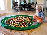 Newcreative Large 60 Inches Diameter Baby Kids Play Floor Mat Toy Storage Bag Organizer Quickly and Easily Folds Up, Perfect for Building Blocks & Small Toys (Green) by Newcreativetop