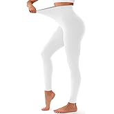 Bluemaple High Waisted Leggings for Women - Tummy Control Pants Non See Through Workout Soft Yoga Pants for Running Plus Size