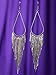 Vijiv 1920s Drop Tassel Earrings 20s Flapper Jewelry Costumes Accessories Black