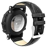 Suunto Core Watch Band, MoKo Premium Soft Genuine Leather Crocodile Pattern Replacement Wriststrap Band for Suunto Core Smart Watch, Fits 5.31