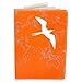 Orange Bird Map Travel Passport Holder