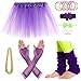 JustinCostume Girls' 80's Accessories Headwear Skirt Leg Warmers Gloves
