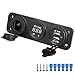 Electop Dual USB Charger Socket 2.1A & 2.1A with Power Indicator+ LED Voltmeter + 12V Power Outlet Cigarette Lighter Socket Adapters Panel Jack for Car Boat Marine RV Truck Vehicles primary