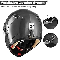 AHR Motorcycle Helmet Dual Visor Modular Flip up