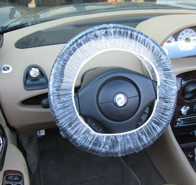 Plastic Steering Wheel Covers - 500 Count Plastic Steering Wheel Covers - 500 Count