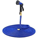 Ohuhu 50 Feet Expandable Garden Hose ENHANCE A 8-pattern Sprayer Nozzle