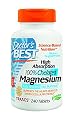 Doctor's Best High Absorption Magnesium (200 Mg Elemental), Value Size Packof 3 (240 Tablets Each) 720 Tablets Total