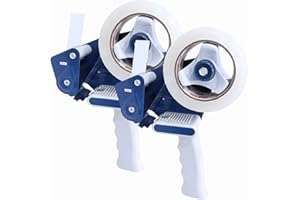 P PERFECTAPE Heavy Duty Packing Tape Gun for 2" Width Tape, Plus 1 Roll of Heavy Duty Packing Tape 1.88" x 66M,Hold up to 200