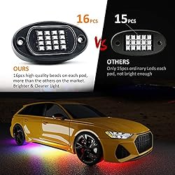 FARREL RGB LED Rock Lights - Underglow Kit for