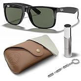 Ray-Ban RB4165 JUSTIN COLOR MIX Square Shaped Sunglasses for Men & Women with Official RAYBAN Eyewear Kit