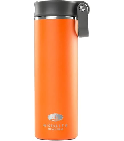 GSI Outdoors Microlite Vacuum-Insulated Water Bottle – 24 Oz, Straw Lid, Sapphire Blue, For Camping & Hiking - View #6