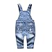 Kidscool Baby & Little Boys/Girls Blue Ripped Denim Overalls