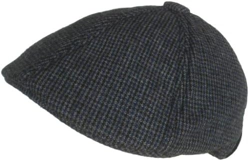Christys Crown "Blake Wool Houndstooth Ivy Scally Cap Duck Bill Hat
