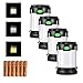 Antowin 4 Pack Camping Lantern with 3 LED Modes(White, Warm, Mixture Light), Powered by AA or AAA Batteries for Camping, Hunting and BBQ (Battery Included, 100 lumens)