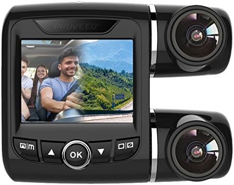 Pruveeo V68 Dash Cam Dual 1920x1080P Front and Rear, Dash Camera for Uber, Lyft, Taxis Car Driver with Capacitor