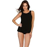 Miraclesuit Women's DD-Cup Swimwear Mirage High Neck Underwire Bra Tankini Top Separate